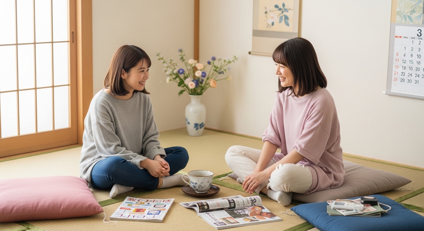 北海道弁を話す日本人女性の可愛い笑顔