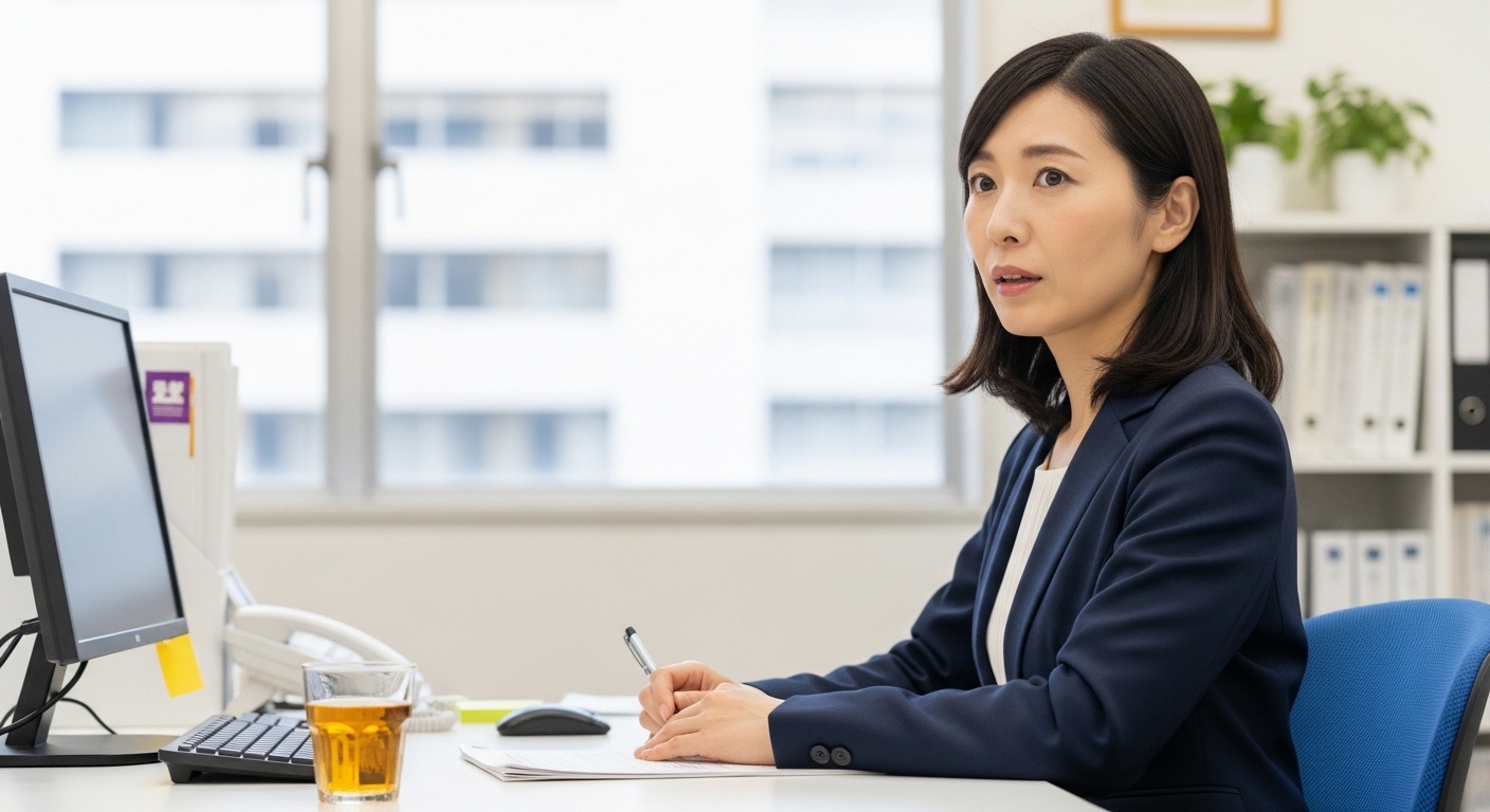 したっけを解説する日本人女性の様子