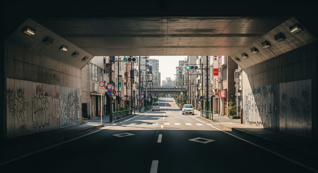 しばれるの意味を解説する北海道の痛いと寒さを表現したトンネルのイメージ